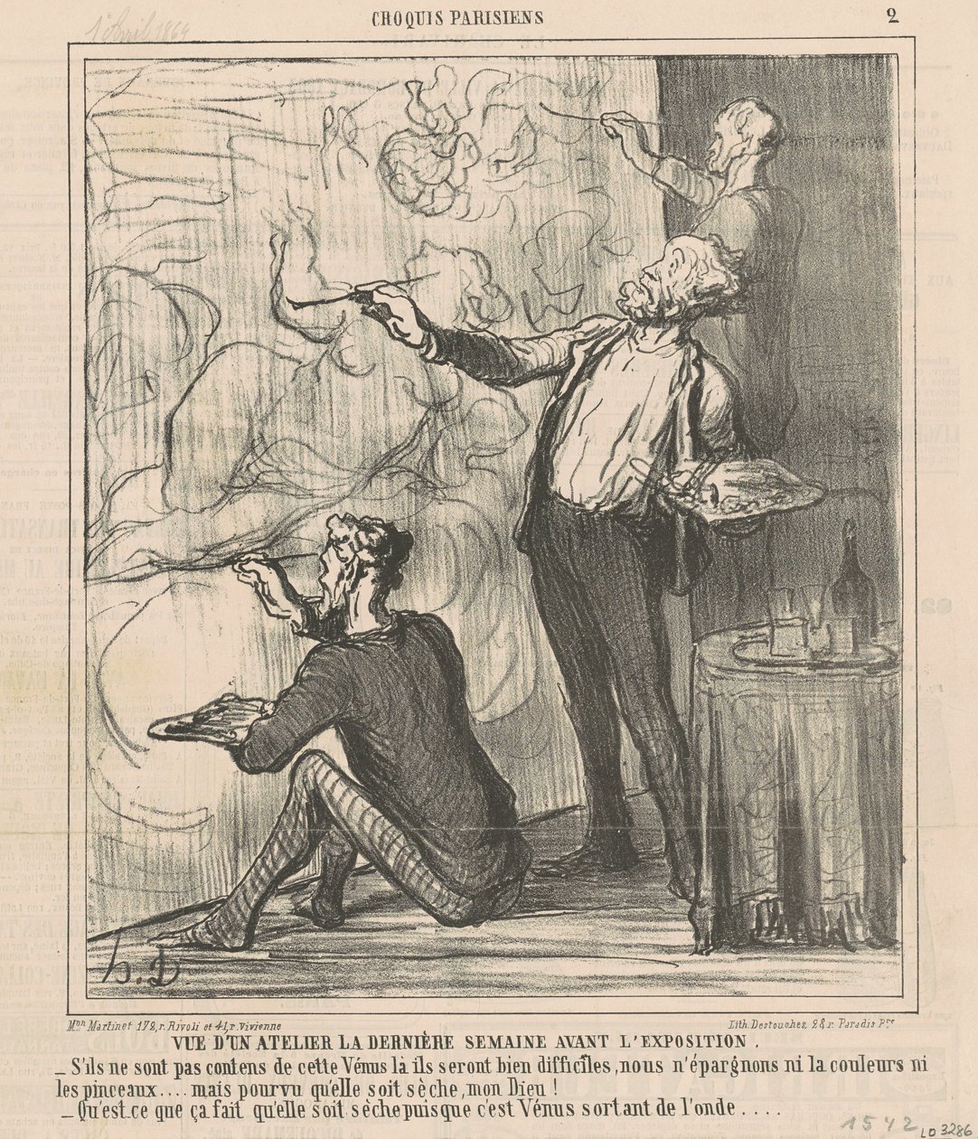 Näkymä työpajasta... tekijältä Honoré Daumier