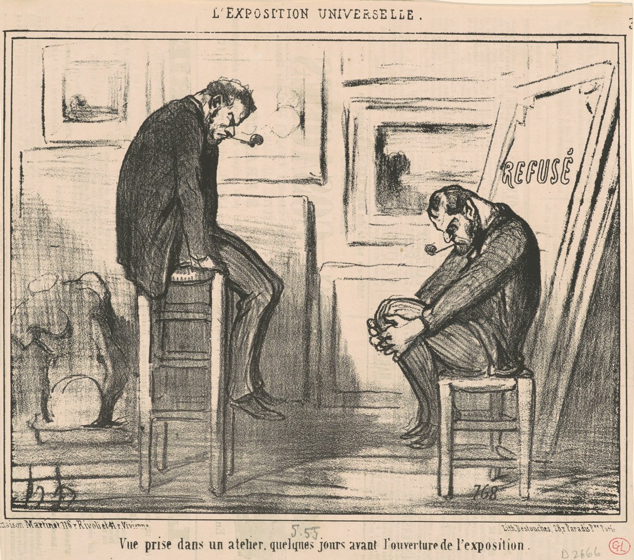 Näkymä työpajassa... tekijältä Honoré Daumier