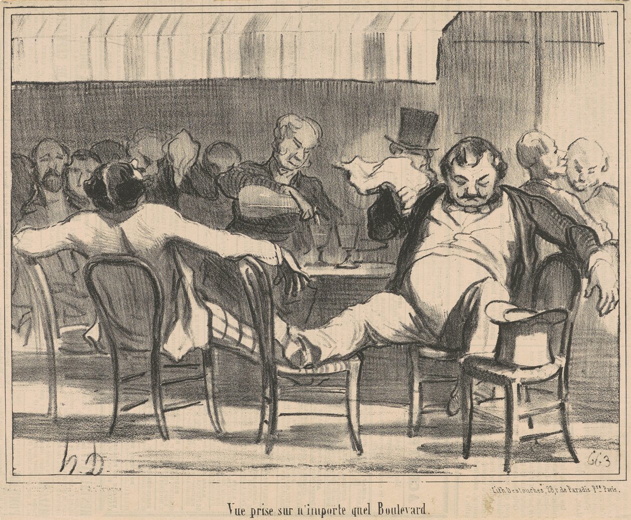 Näkymä miltä tahansa bulevardilta tekijältä Honoré Daumier