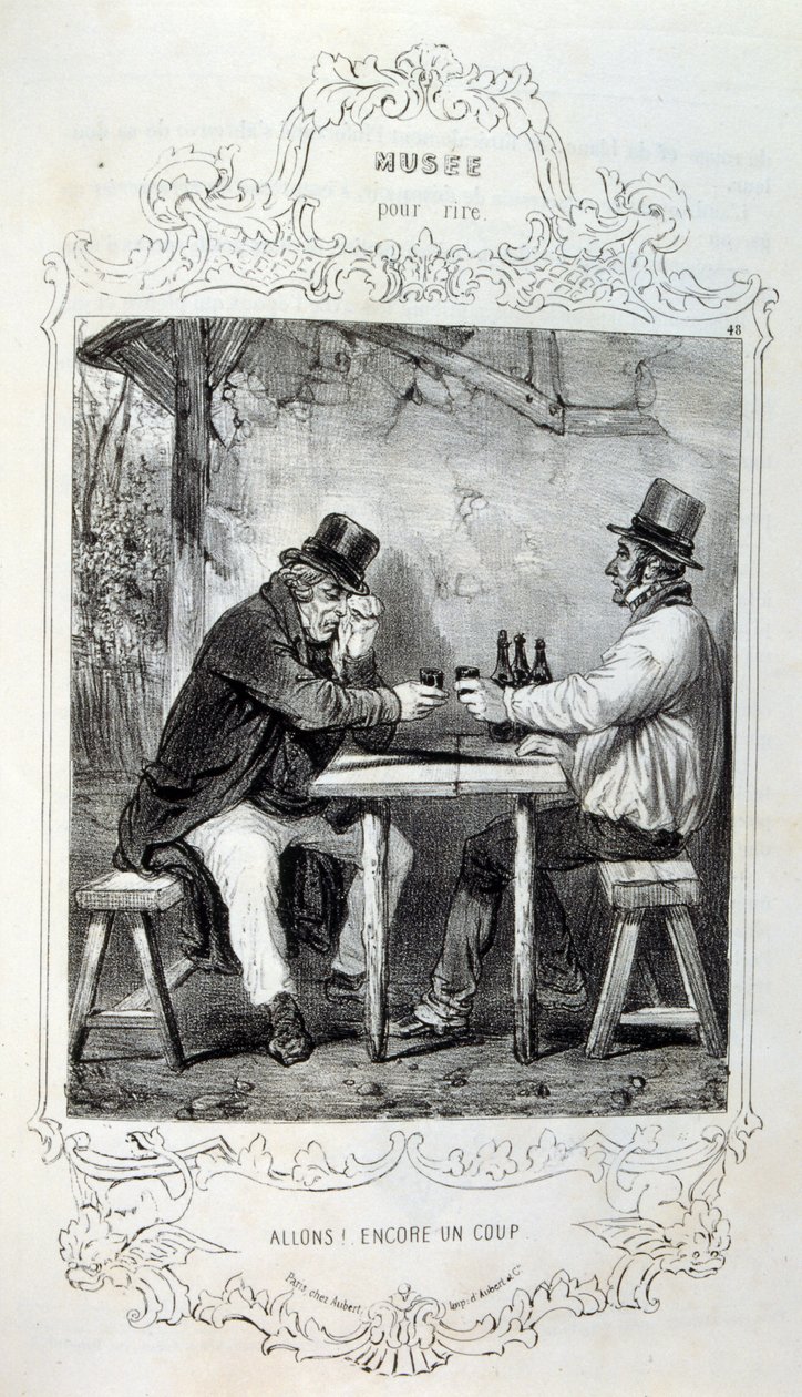 kuvituksia ideoista ja legendoista Philipon otsikolla Les Cent ja Robert Macaire tekijältä Honoré Daumier