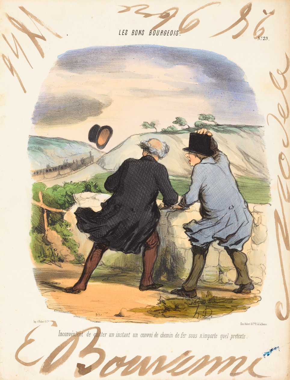 Poistumisen haitta tekijältä Honoré Daumier and Edouard Bouvenne