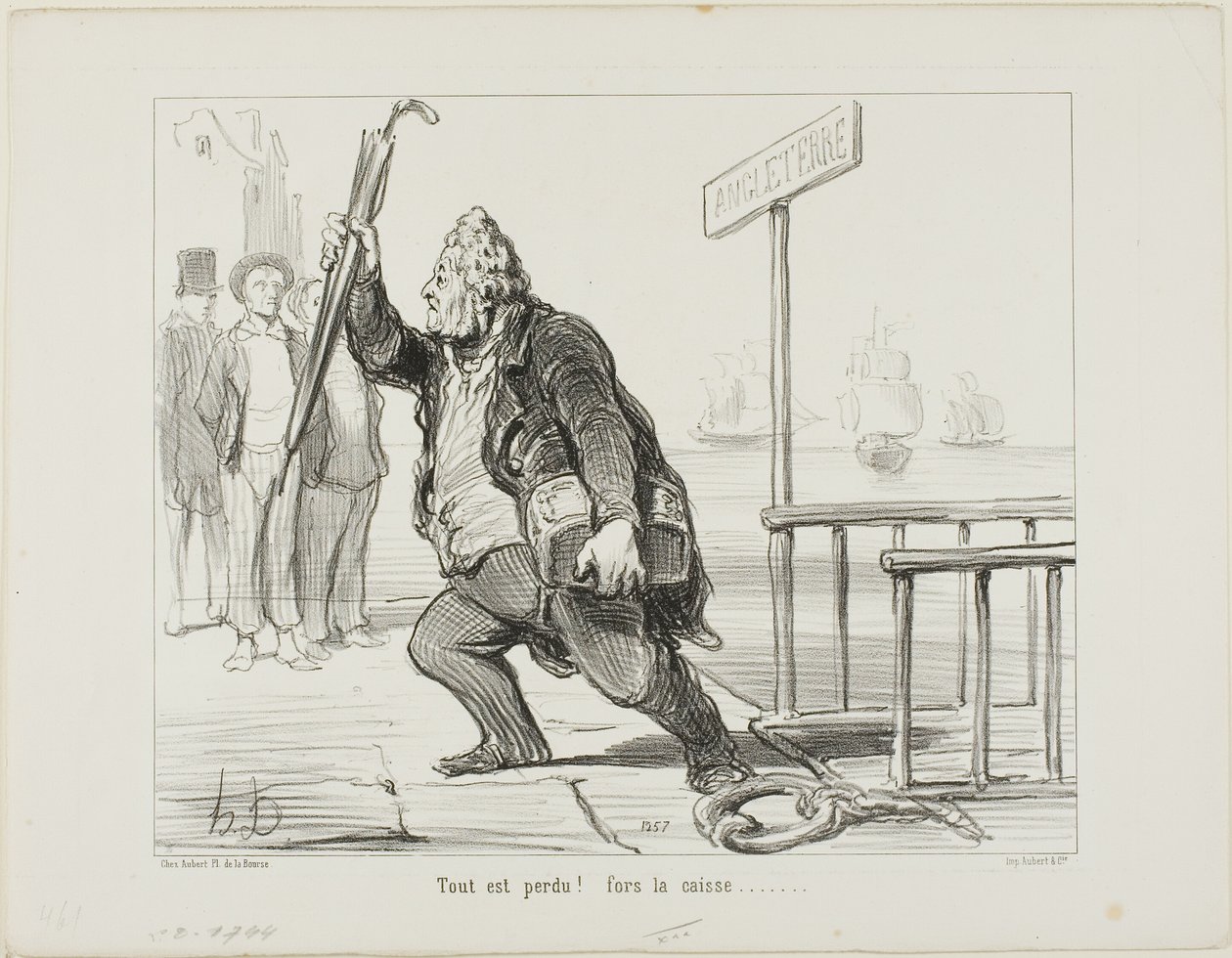 "Kaikki on menetetty - pelasta kassakone" tekijältä Honoré Victorin Daumier
