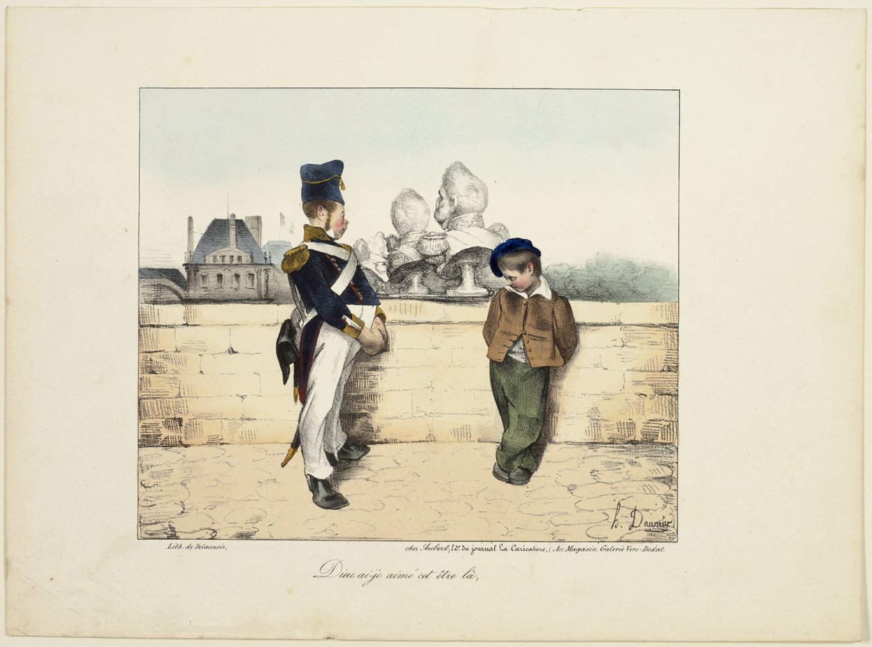 "Luoja, kuinka rakastinkaan tuota kaveria!", levy 16 teoksesta Caricatures Politiques... tekijältä Honoré Victorin Daumier