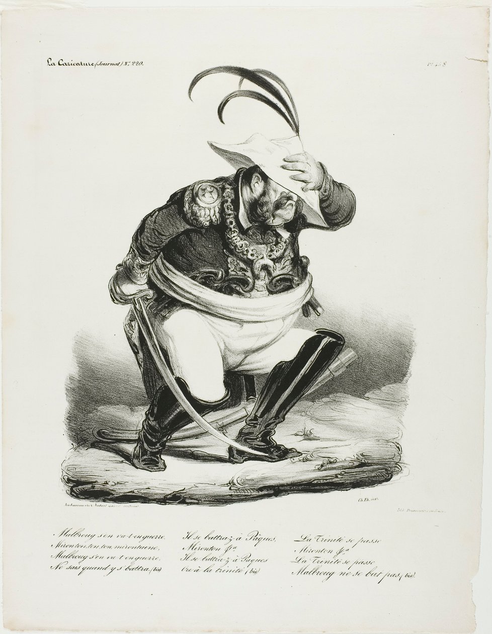 Malbroug lähtee sotaan... tekijältä Honoré Victorin Daumier