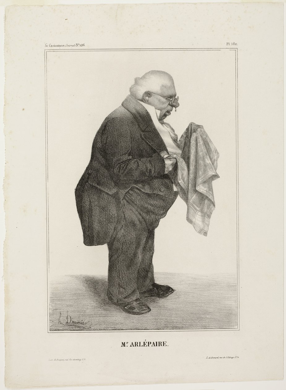 Mr. Arlépaire.., levy 280 sarjasta Célébrités de la Caricature tekijältä Honoré Victorin Daumier