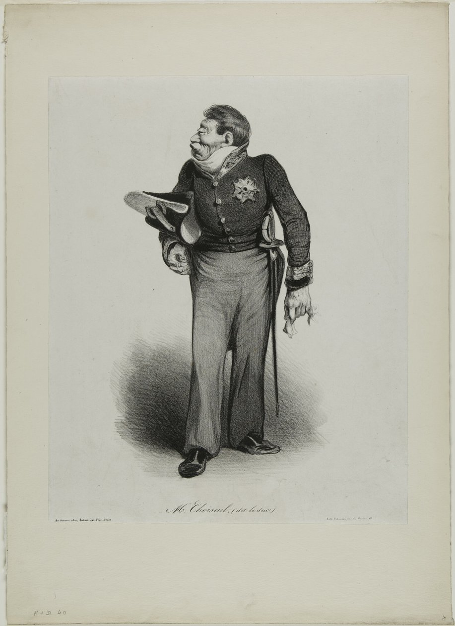 Herra Choiseul (nimeltään le Duc), levy 502. tekijältä Honoré Victorin Daumier