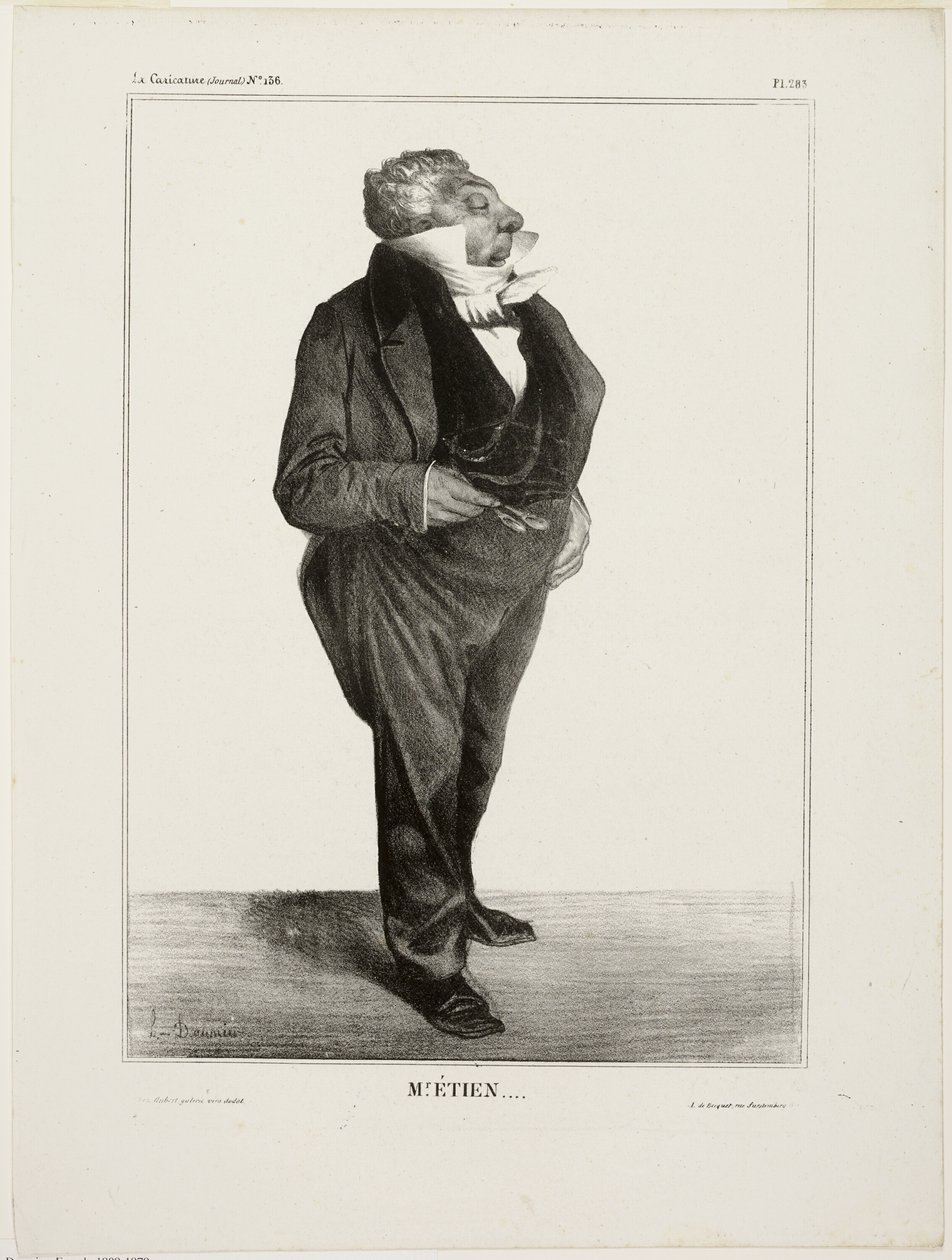 Mr. Étien...., levy 283 sarjasta Cartooning Celebrities (Sarjakuvajulkkikset). tekijältä Honoré Victorin Daumier