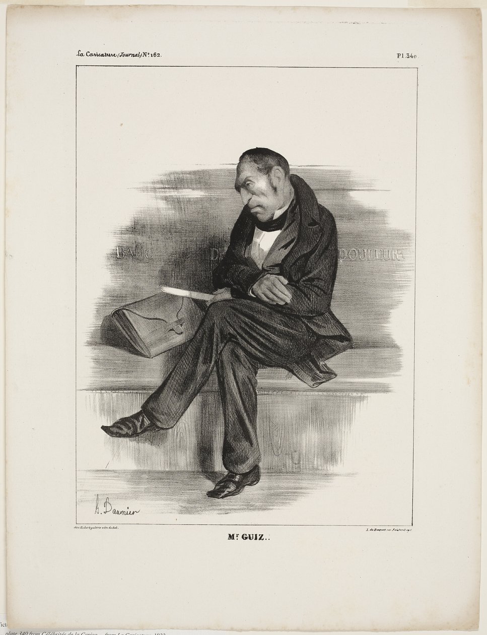 Mr. Guiz..., levy 340 sarjasta Cartooning Celebrities (Sarjakuvajulkkikset) tekijältä Honoré Victorin Daumier