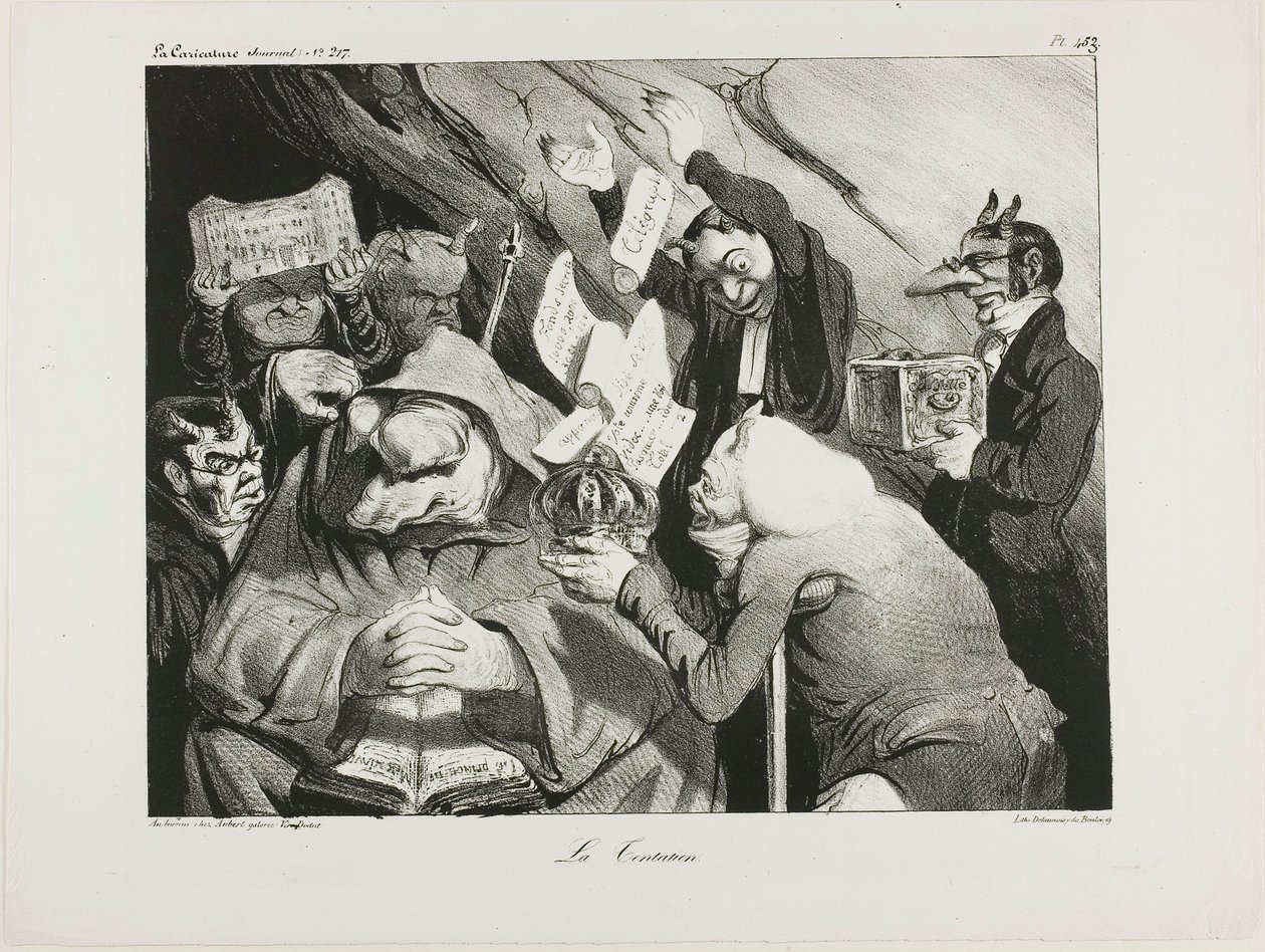 Kiusaus, levy 453 tekijältä Honoré Victorin Daumier