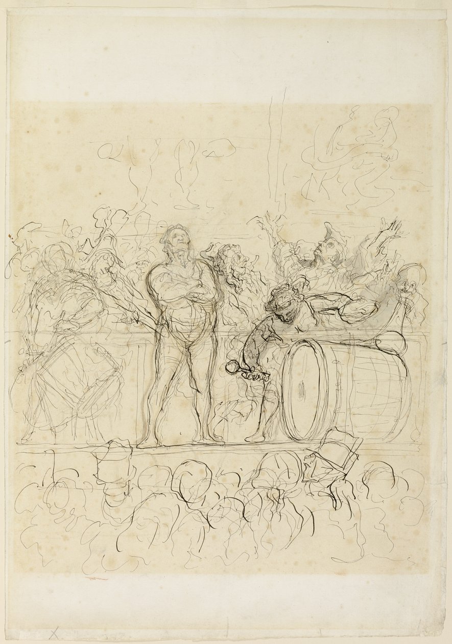 The Side Show (La Parade) tekijältä Honoré Victorin Daumier