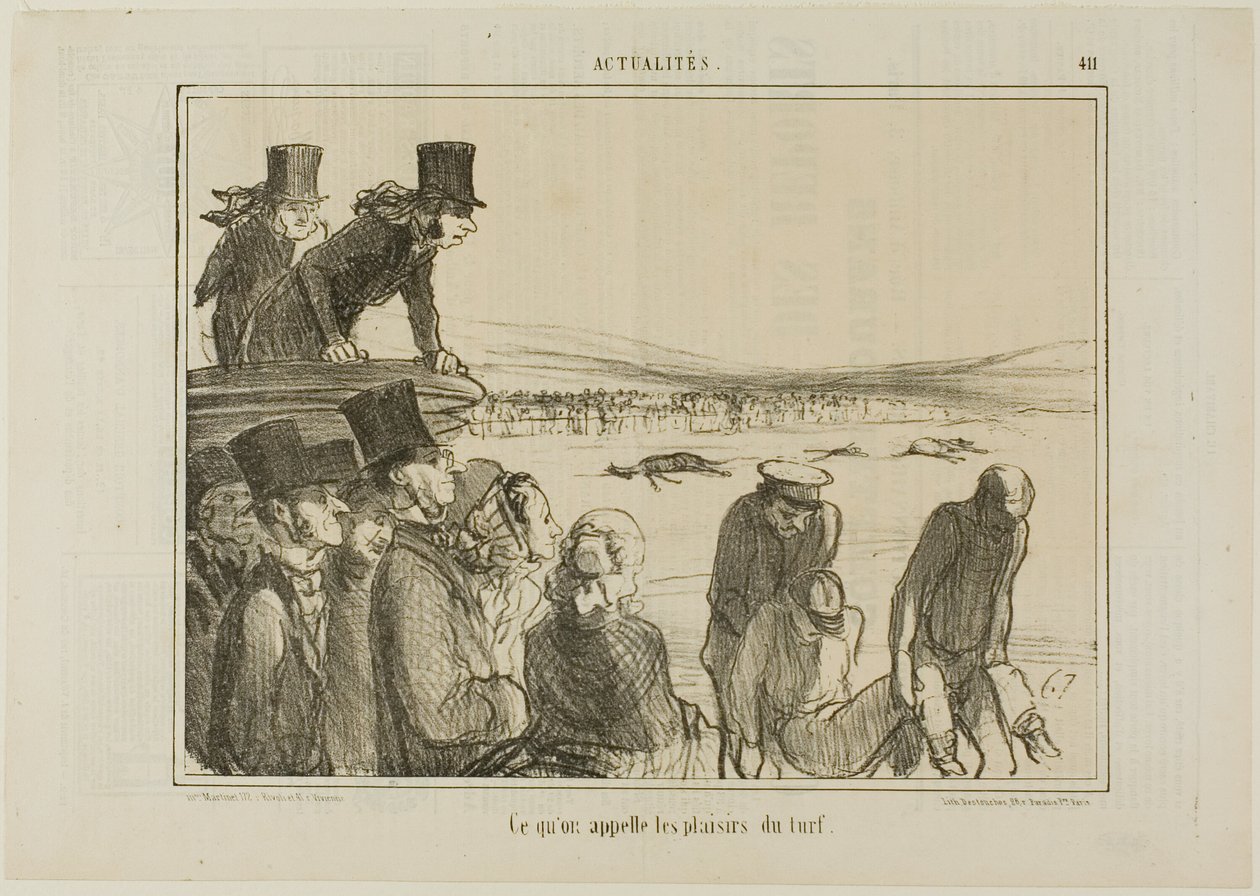 Nämä ovat hevosurheilun ilot, levy 411 alkaen Actualités tekijältä Honoré Victorin Daumier