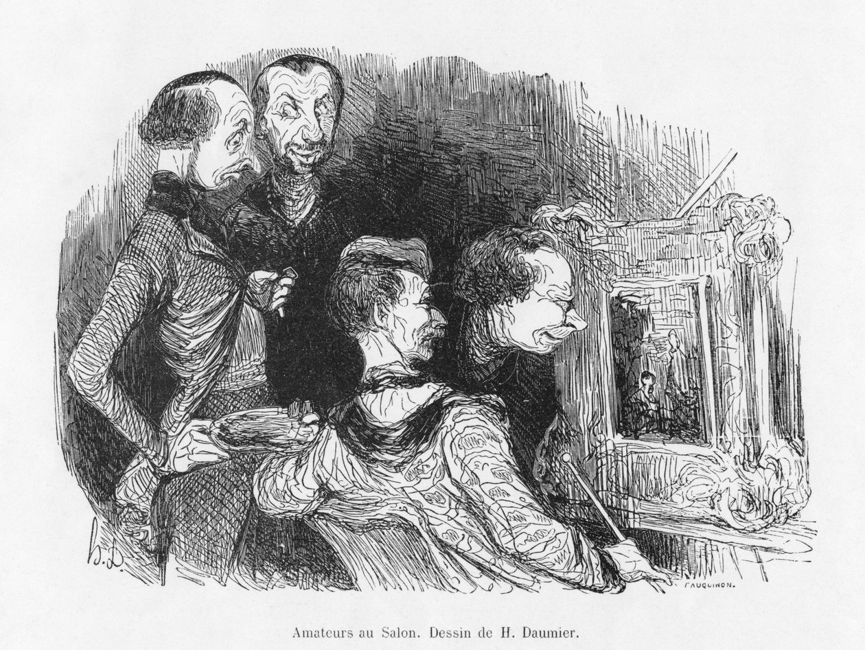 Amatöörit salongissa tekijältä Honoré Daumier