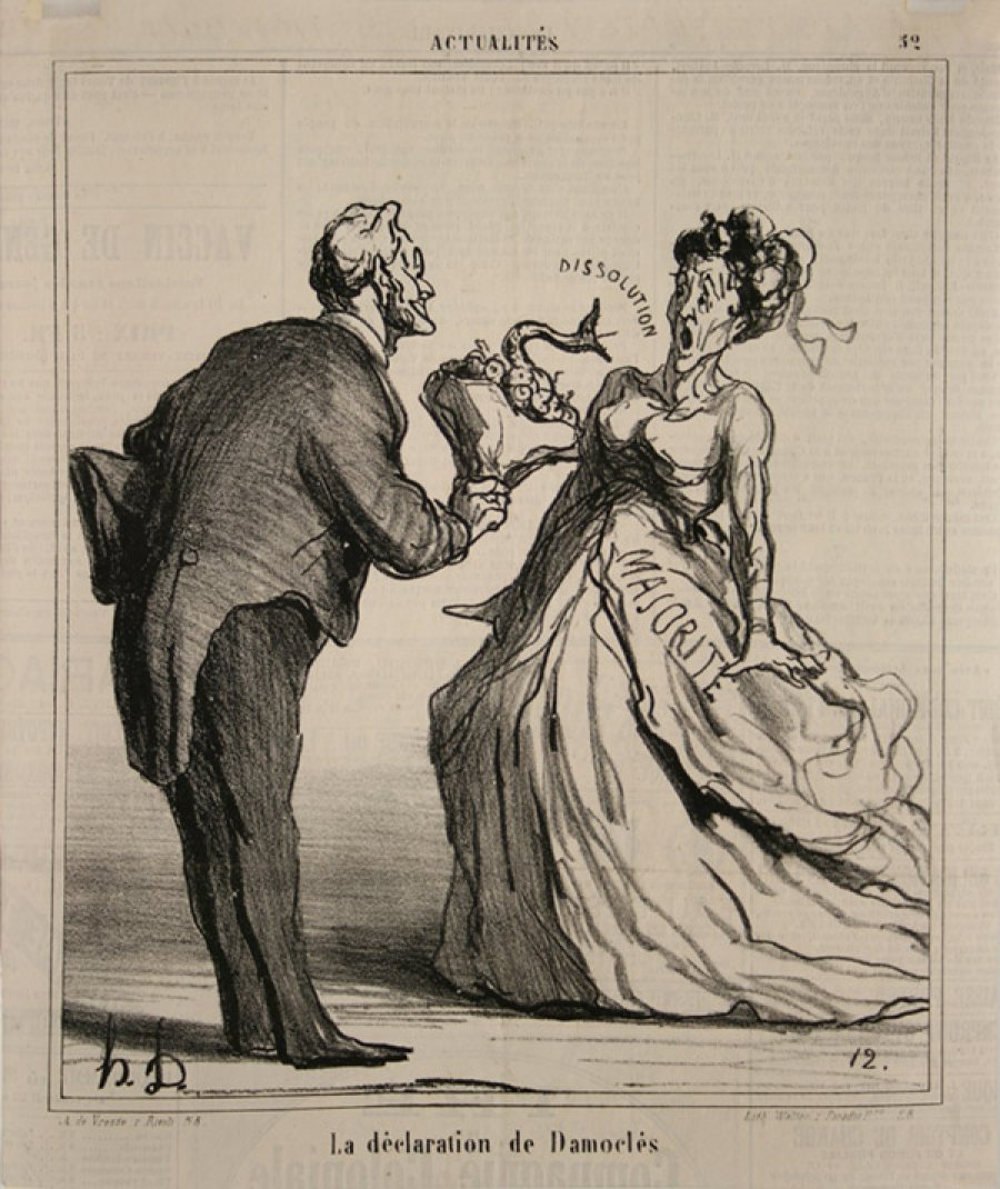 Damokleen julistus tekijältä Honoré Daumier
