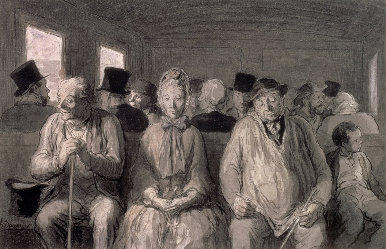 Kolmannen luokan vaunu tekijältä Honoré Daumier
