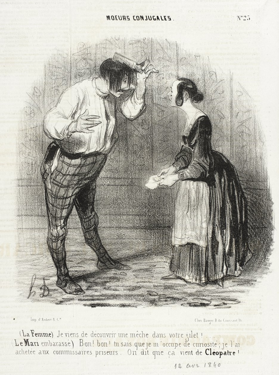 (Nainen) Huomasin juuri, että neulepuserossanne on irtonainen lanka!... tekijältä Honoré Daumier