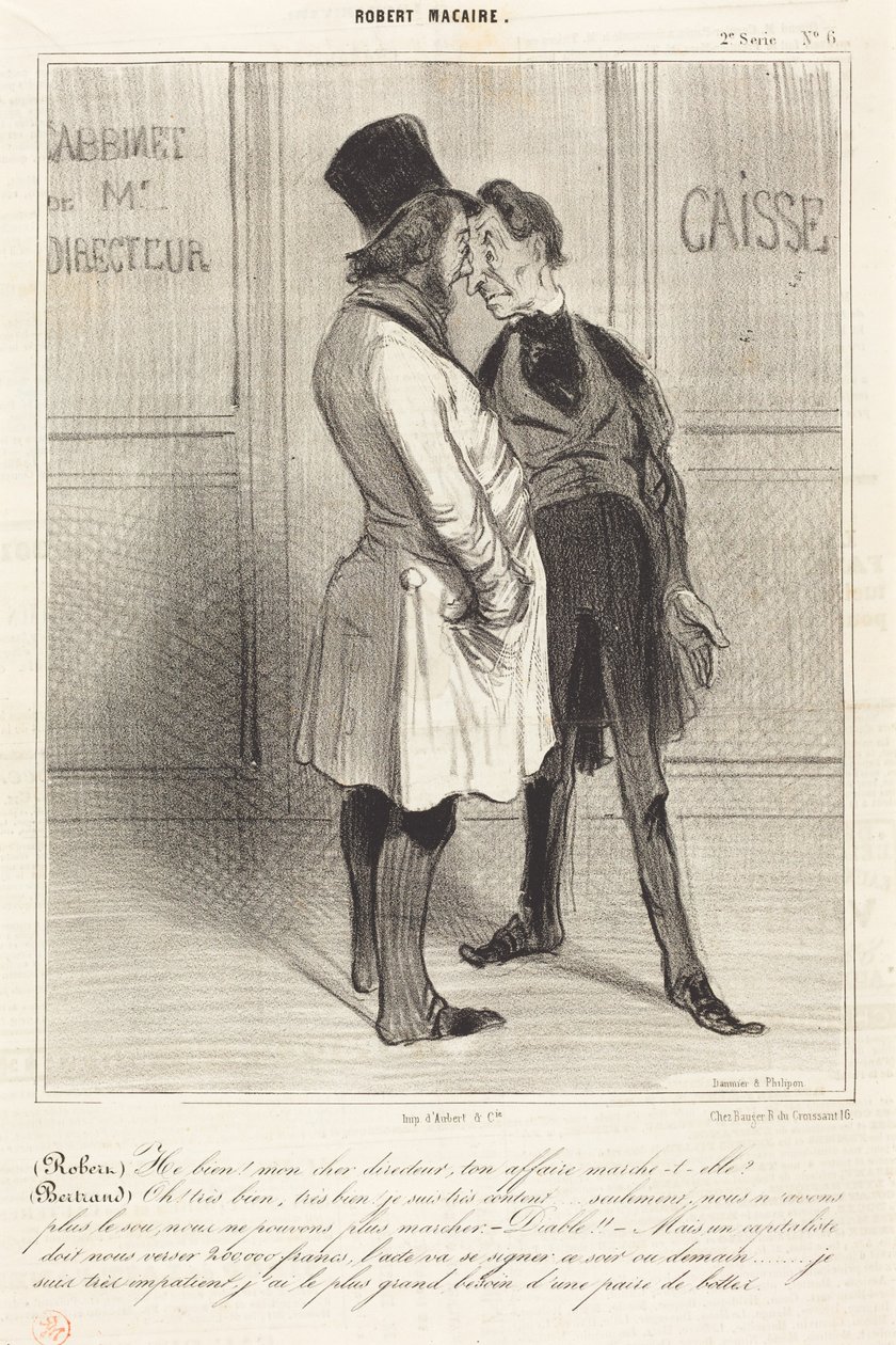 (Robert) No niin, hyvä johtajani... tekijältä Honoré Daumier