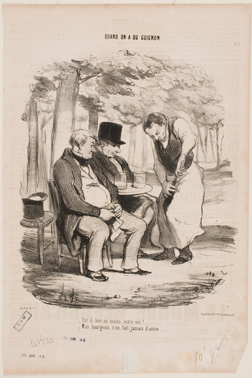 - Onko viininne ainakin hyvää? - Isäntäni ei koskaan valmista muunlaista. tekijältä Honoré Daumier