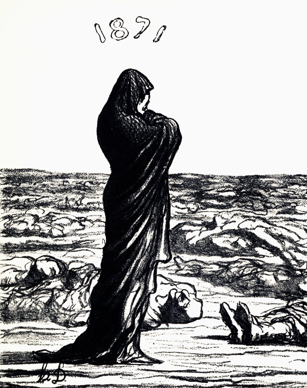 1871, Allegoria (litho) tekijältä Honoré Daumier