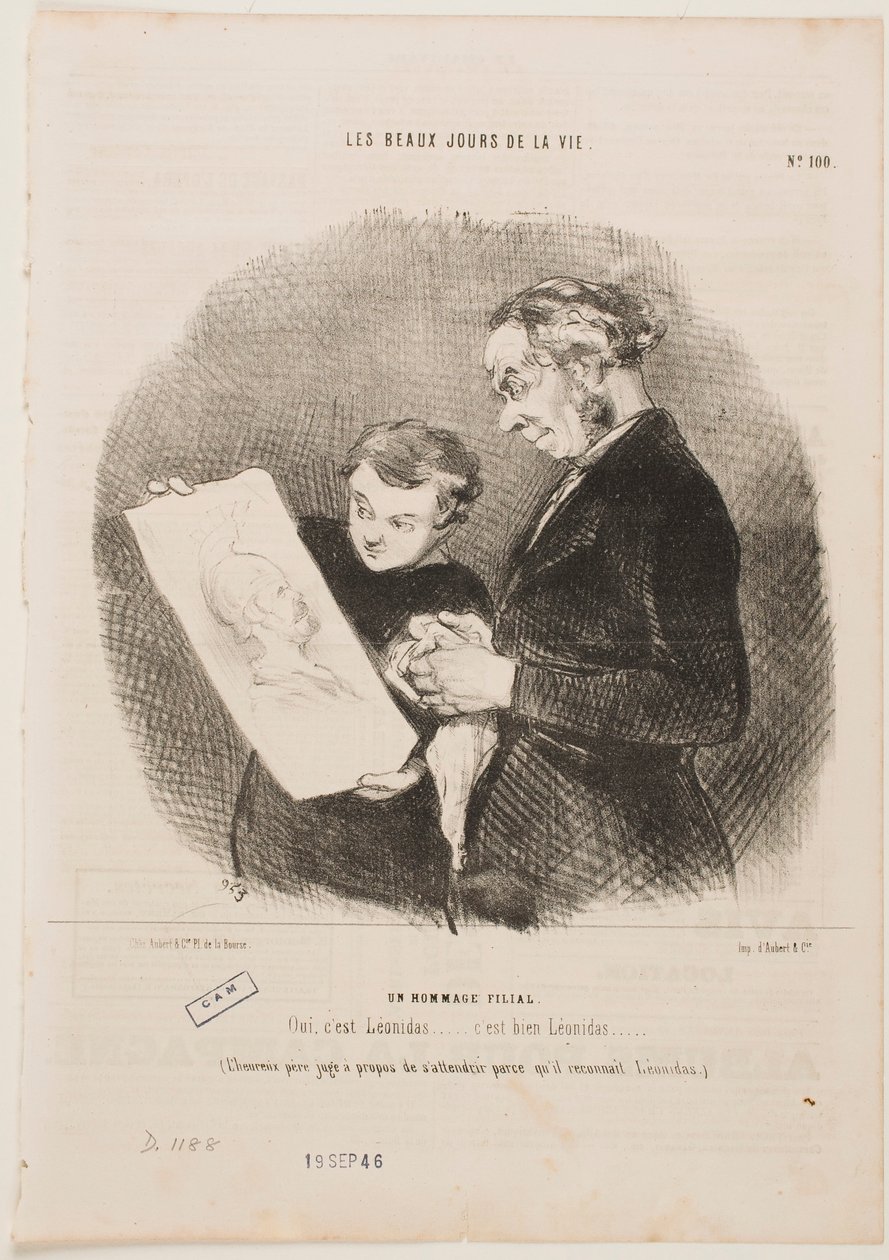 Lapsen kunnioituksenosoitus tekijältä Honoré Daumier