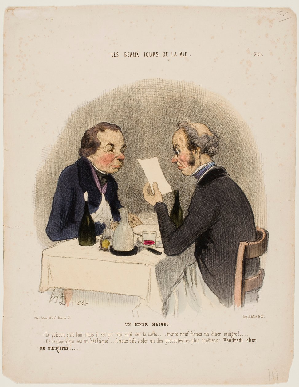 Kevyt ateria tekijältä Honoré Daumier