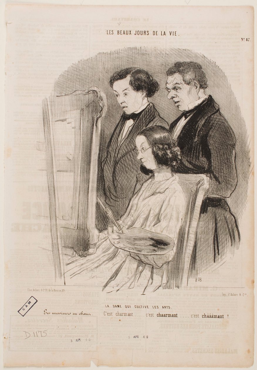 Taiteille omistautuva nainen tekijältä Honoré Daumier