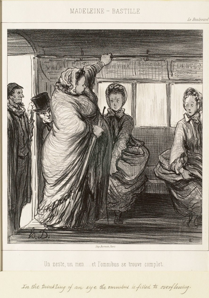Häivähdys, ei juuri mitään ... ja omnibus on täynnä tekijältä Honoré Daumier
