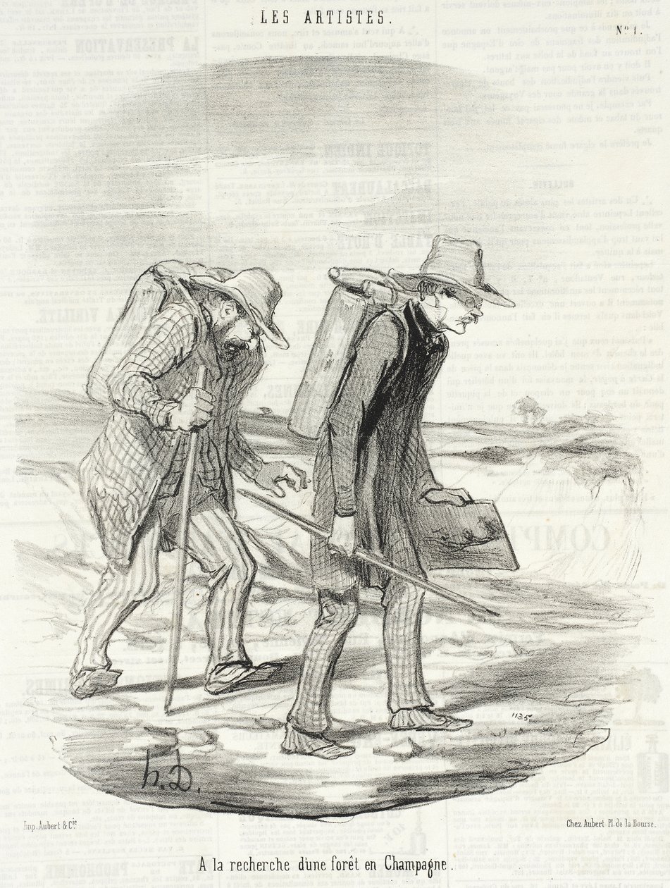 Etsimässä metsää Champagnesta tekijältä Honoré Daumier