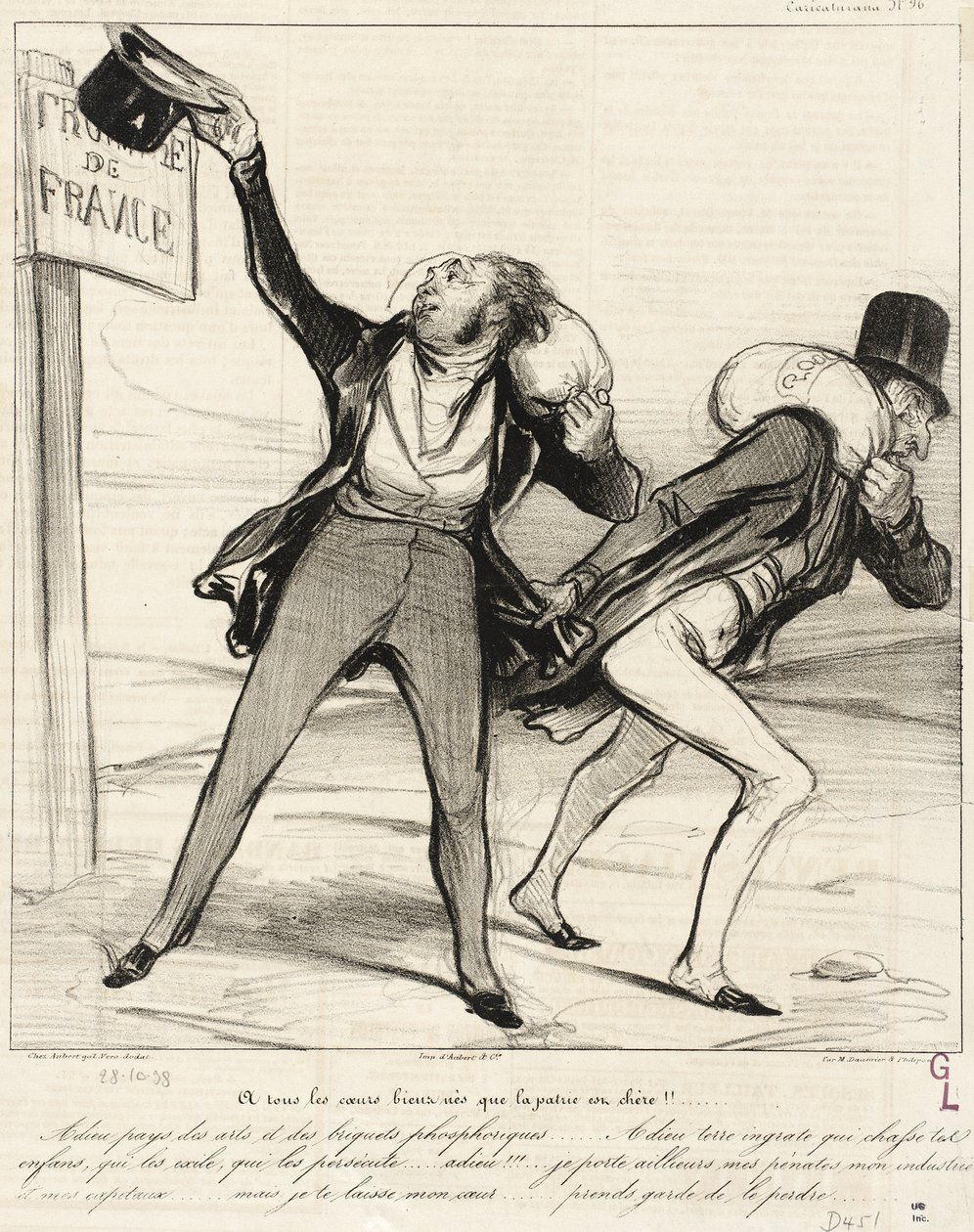 Jokaiselle jalolle sydämelle isänmaa on rakas!!... tekijältä Honoré Daumier