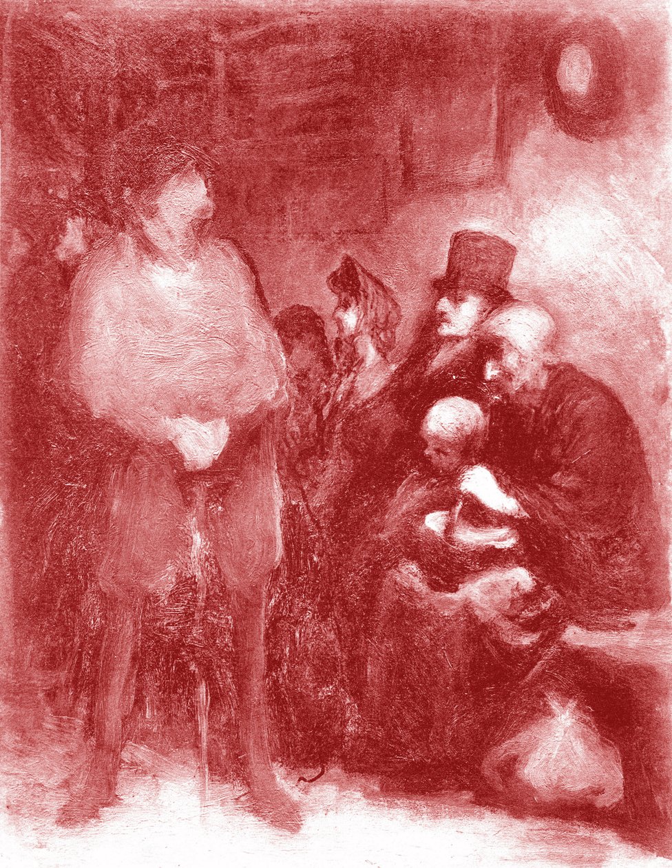 Odotushuone, näyttely Daumier Galerie Durand-Ruelissa vuonna 1878 tekijältä Honoré Daumier