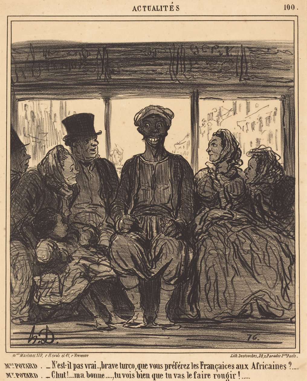 Uutiset: Rouva Potard – Eikö niin, rohkea turkkilainen... tekijältä Honoré Daumier