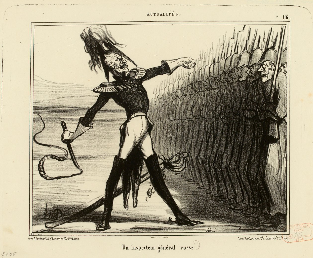 Actualités nro 116: Venäläinen ylitarkastaja tekijältä Honoré Daumier