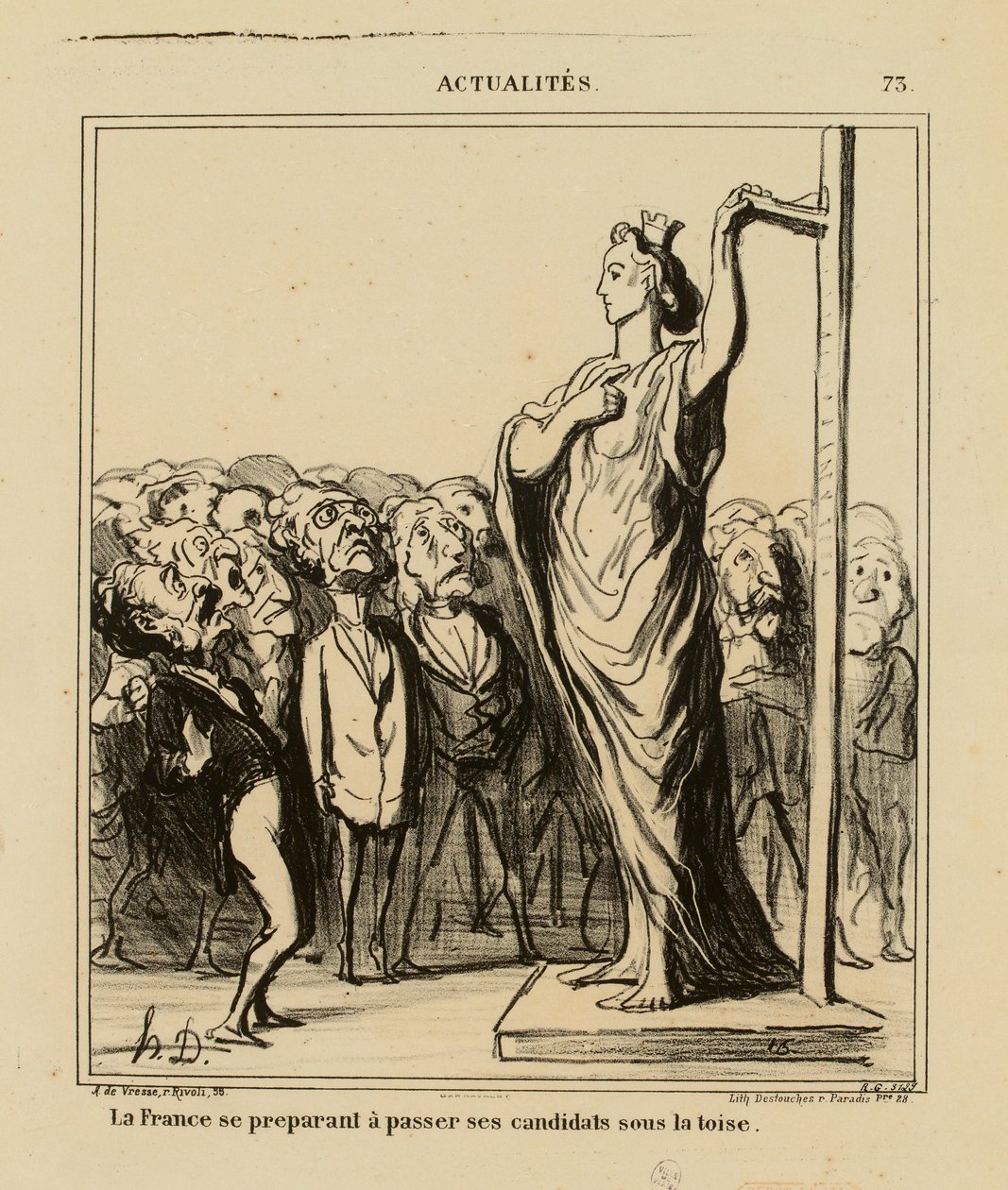 Aktualitäten Nr. 73: Frankreich bereitet sich darauf vor, seine Kandidaten zu messen tekijältä Honoré Daumier