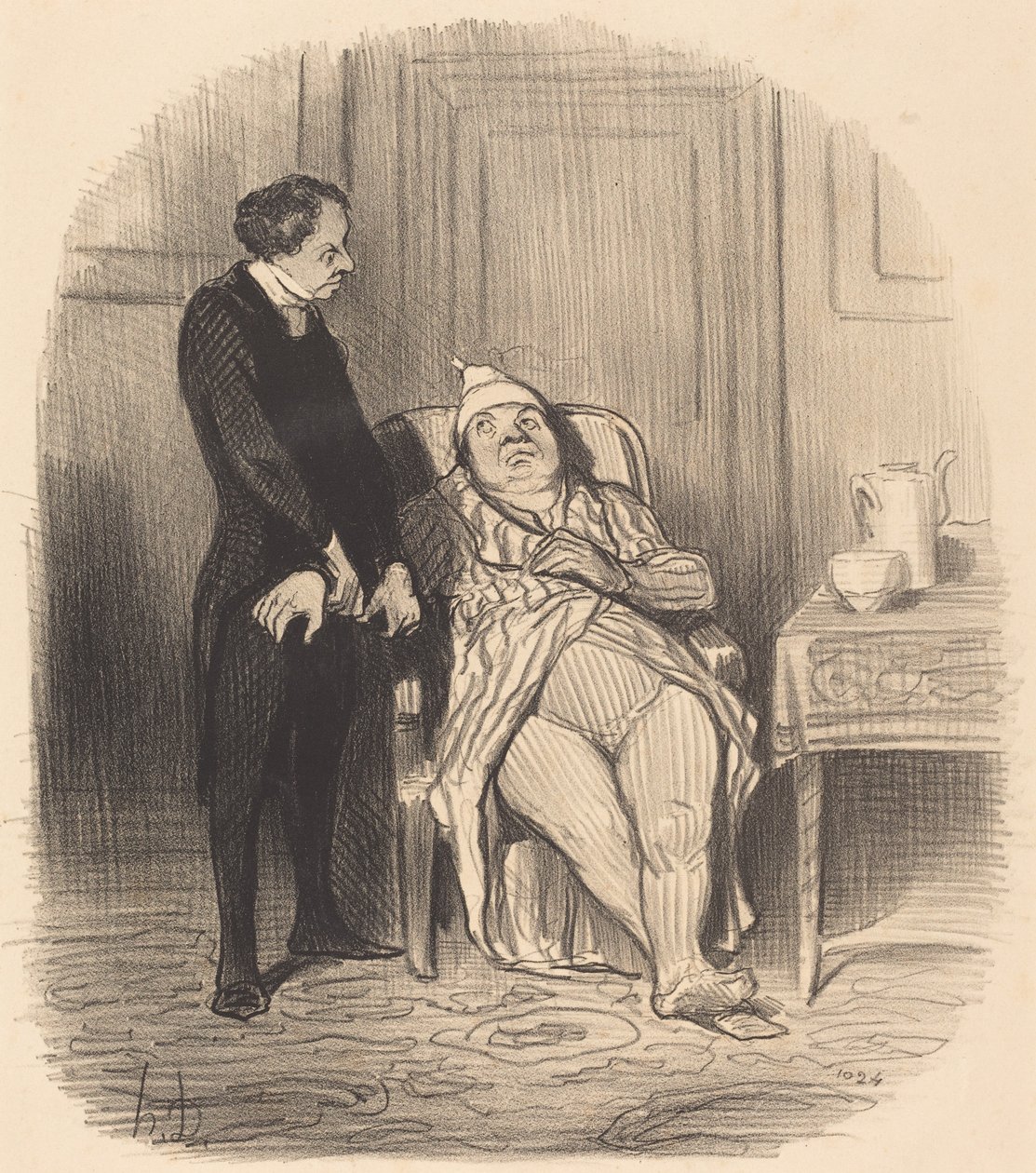 Ah! lääkäri... luulen... että minulla on rintakehä! tekijältä Honoré Daumier