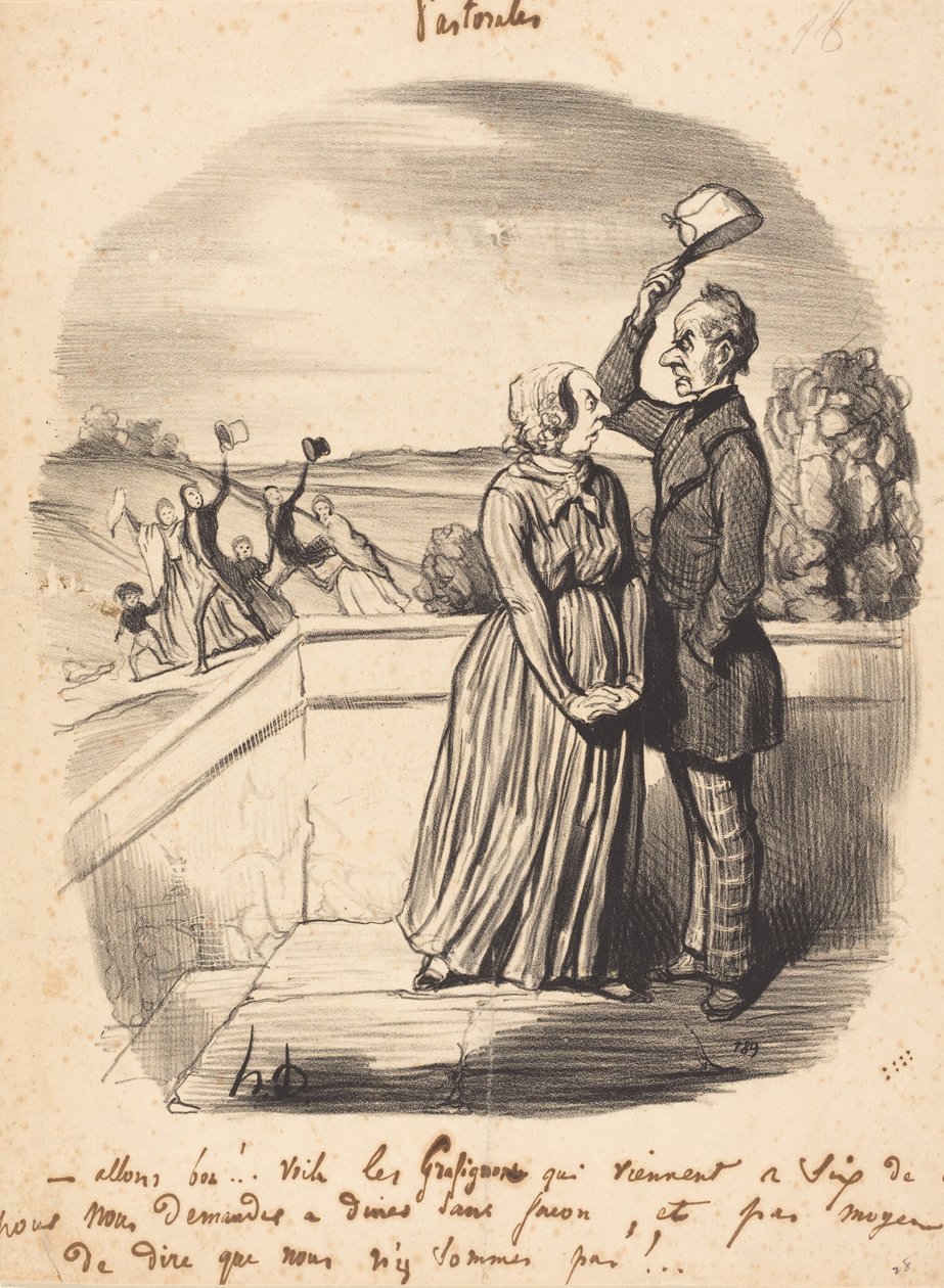 No niin!... Tässä ne piirrokset ovat... tekijältä Honoré Daumier