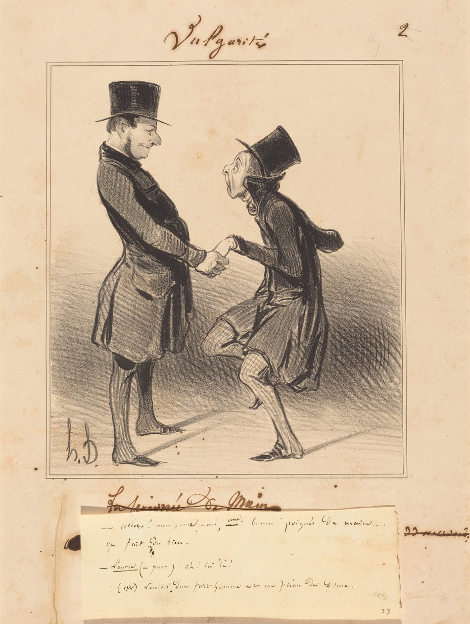 No niin! Nuori ystäväni, kunnon kädenpuristus... tekijältä Honoré Daumier