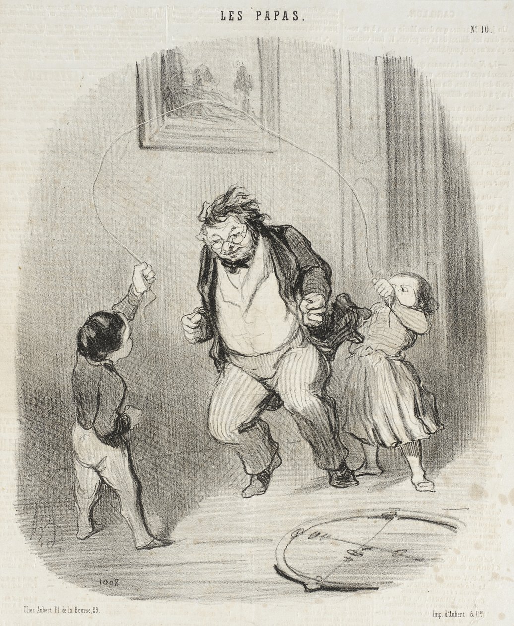 No niin, isä... vielä... kolmekymmentäkaksi kierrosta! tekijältä Honoré Daumier