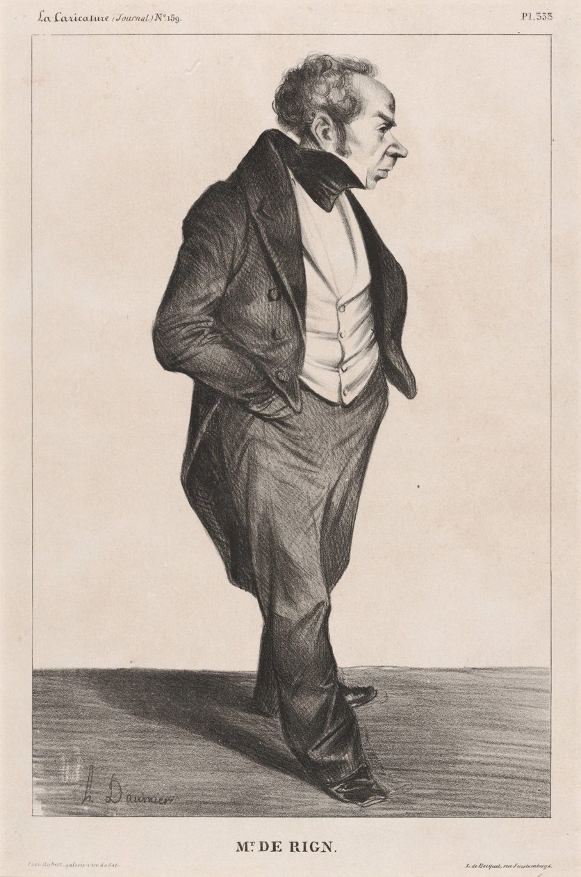 Amiraali de Rigny tekijältä Honoré Daumier
