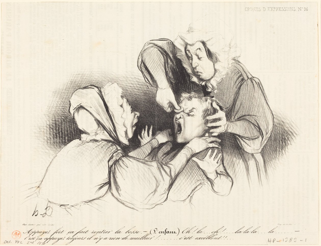 Painakaa kovaa, niin kuhmu painuu takaisin... tekijältä Honoré Daumier