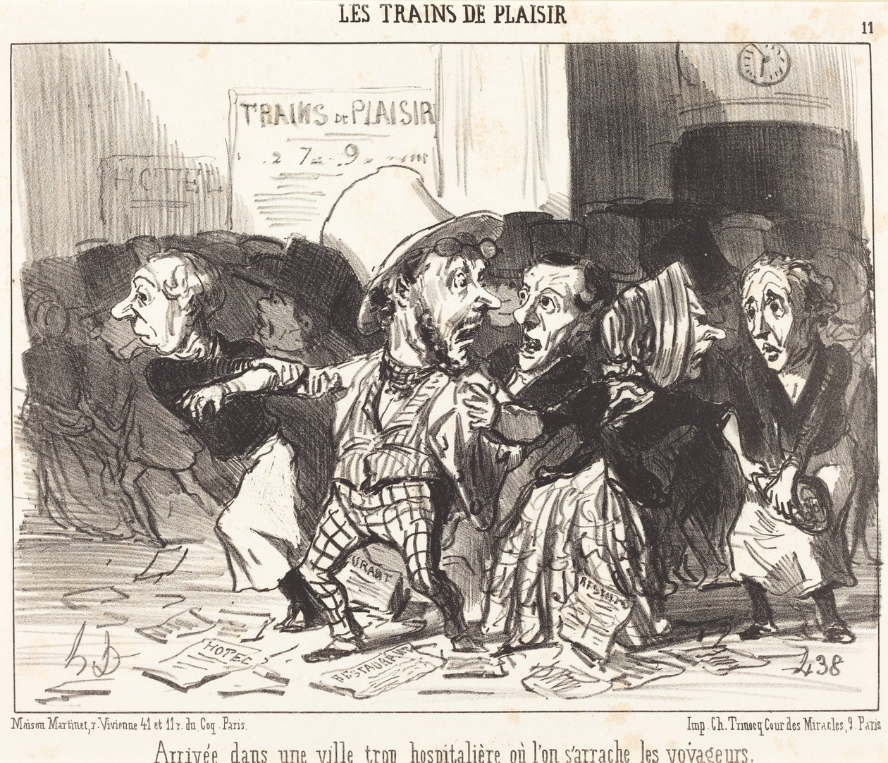 Saapuminen liian vieraanvaraiseen kaupunkiin... tekijältä Honoré Daumier