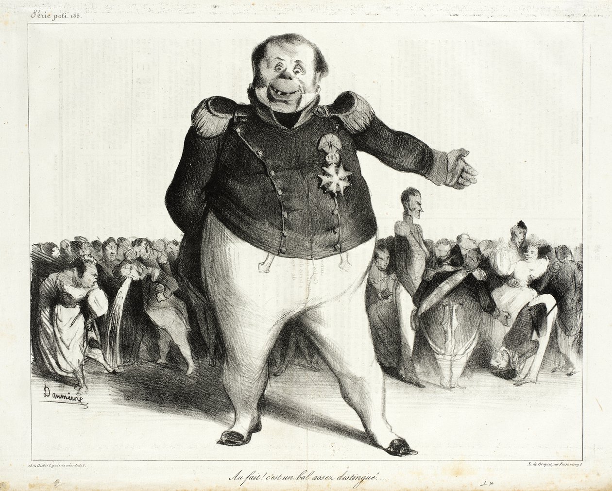 Tosiaan! Nämä ovat varsin hienot tanssiaiset! tekijältä Honoré Daumier