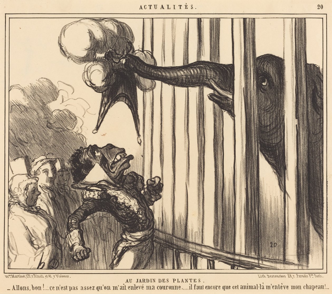Jardin des Plantesissa tekijältä Honoré Daumier