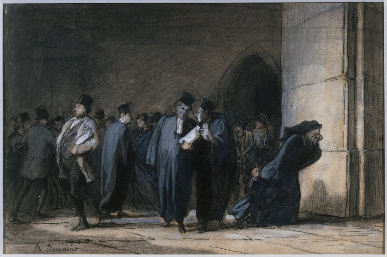 Oikeustalossa tekijältä Honoré Daumier