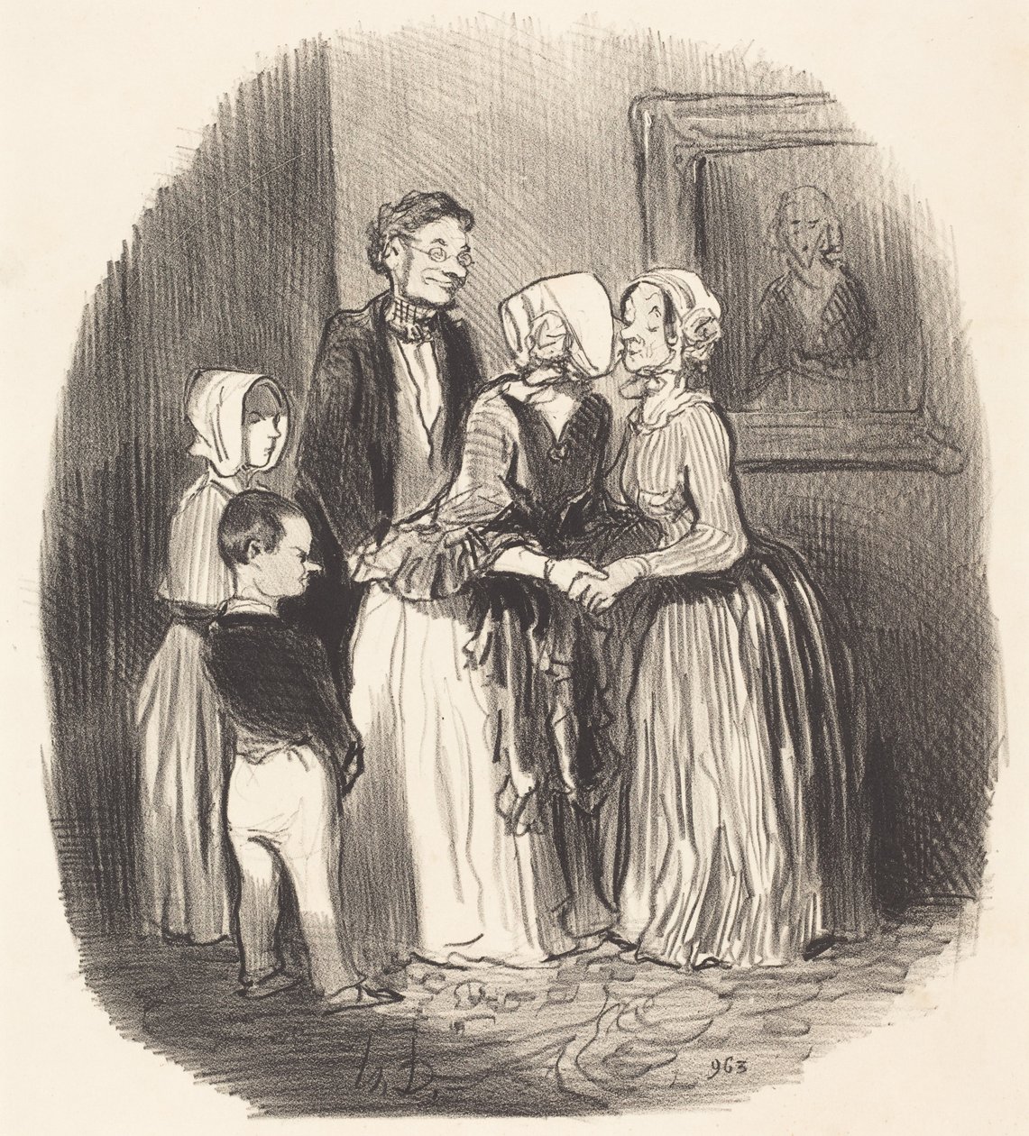 Uutena vuotena käy... Rabourdin-täti tekijältä Honoré Daumier