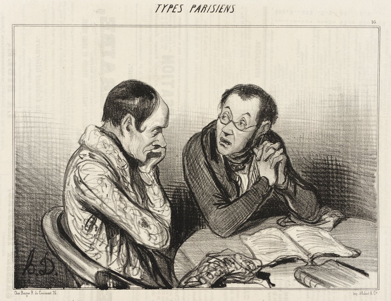 Näytelmäkirjailijoita... tekijältä Honoré Daumier