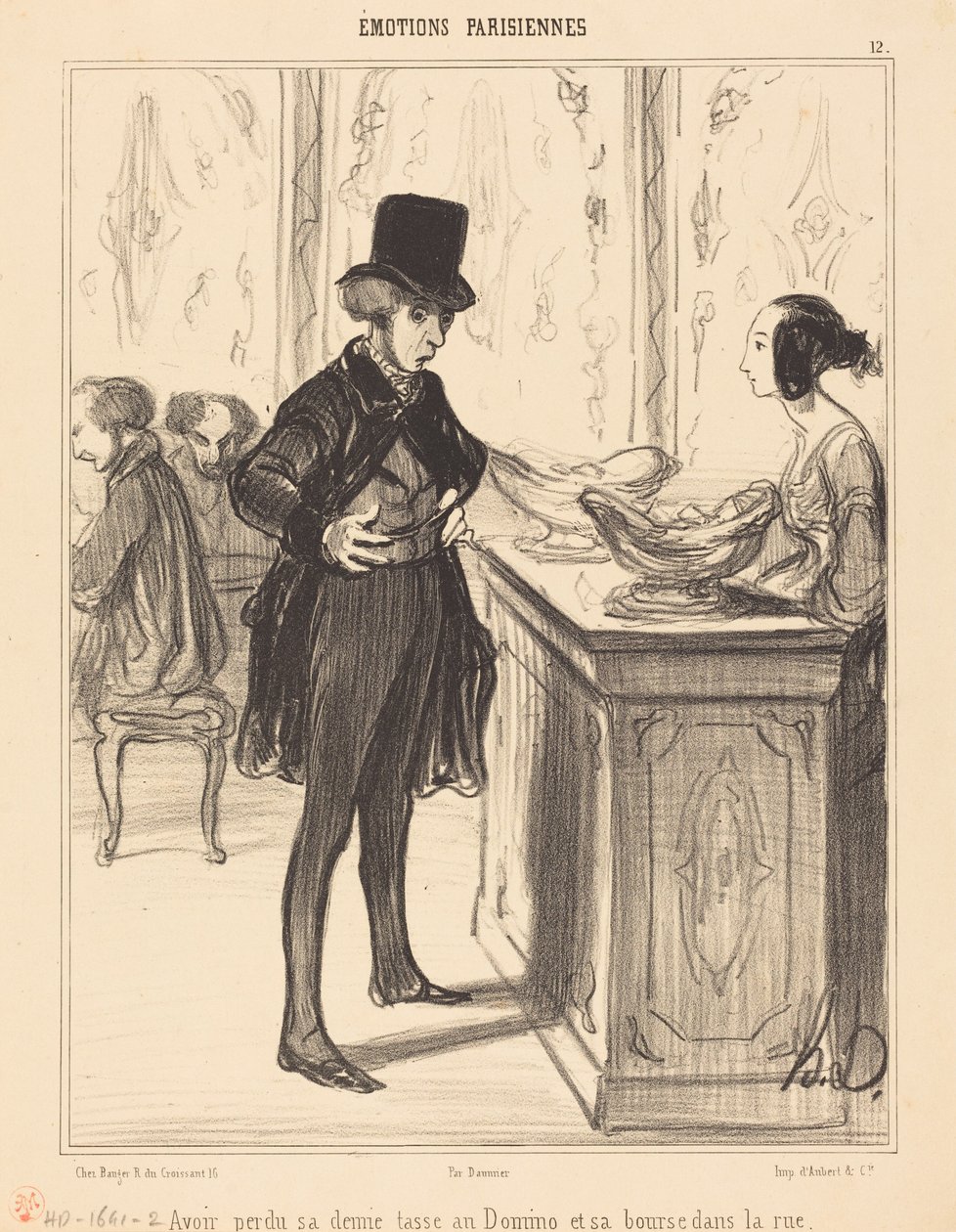 Menetettyään mokkakuppinsa Dominossa ja kukkaronsa kadulla tekijältä Honoré Daumier