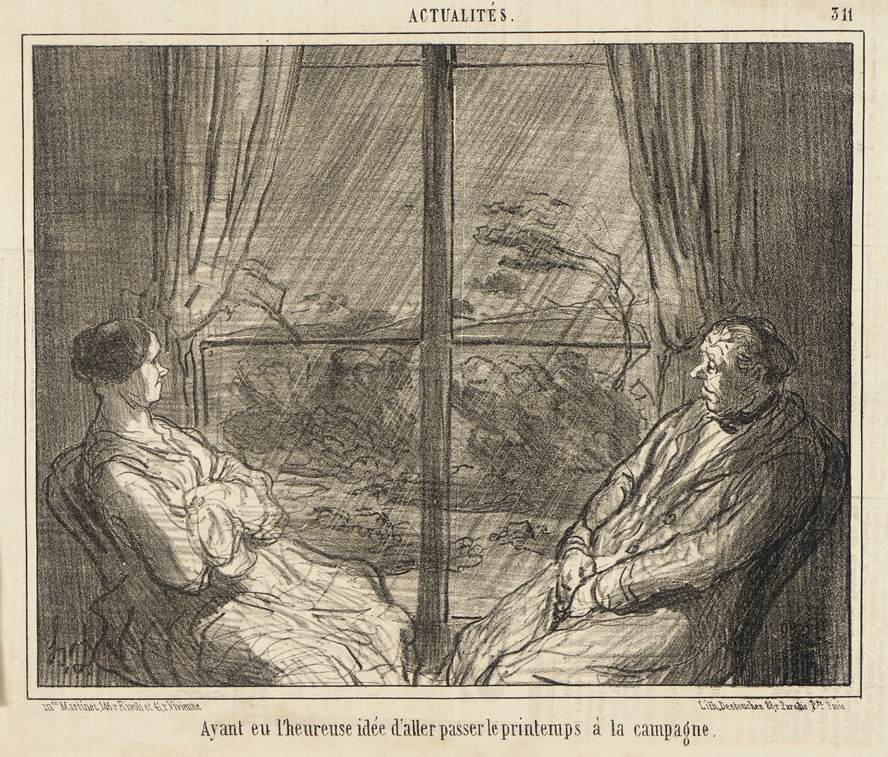 Kun minulla oli se onnellinen ajatus mennä viettämään kevättä maaseudulle tekijältä Honoré Daumier