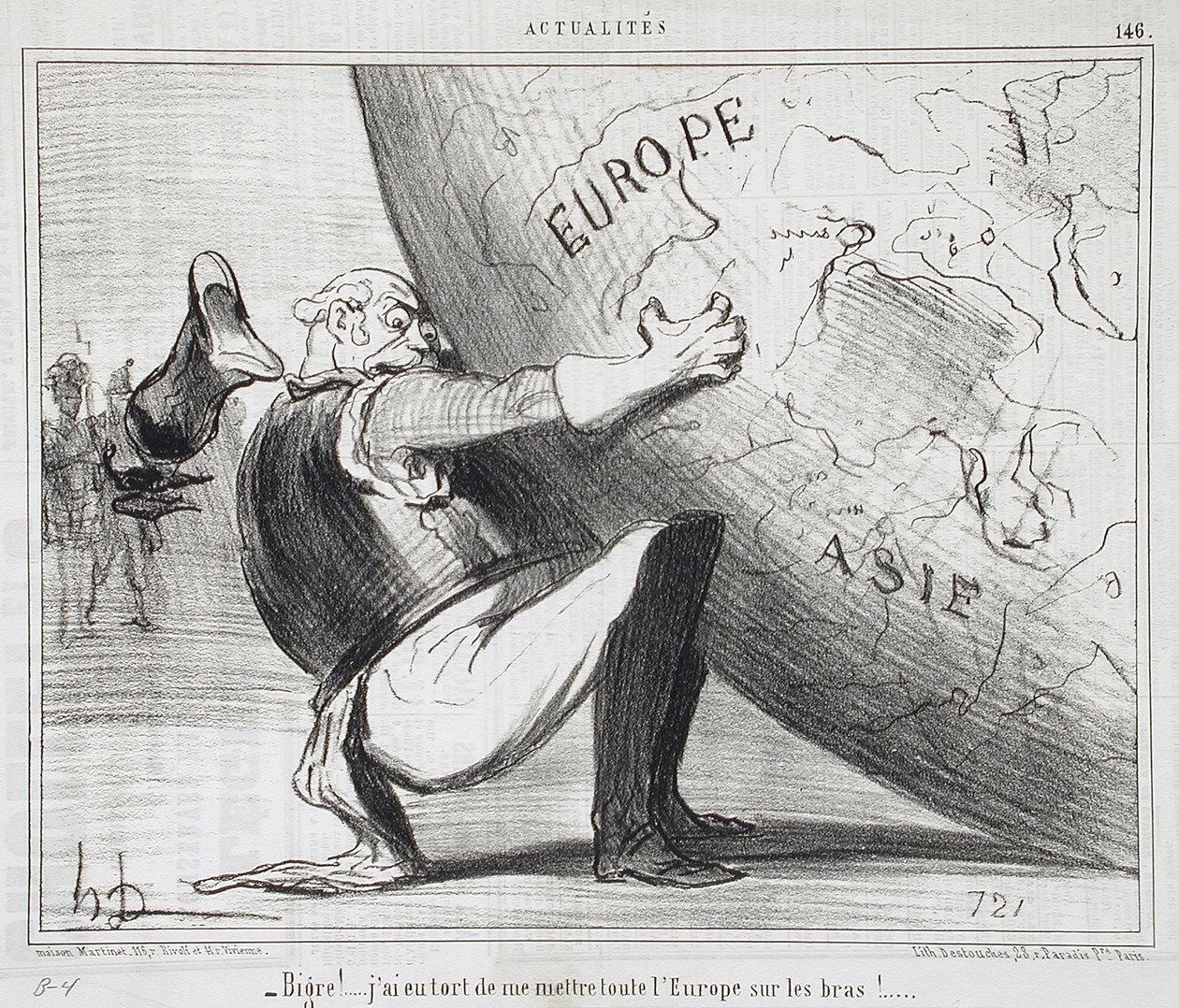 Hitto!... Oli virhe saada koko Eurooppa kimppuuni! tekijältä Honoré Daumier