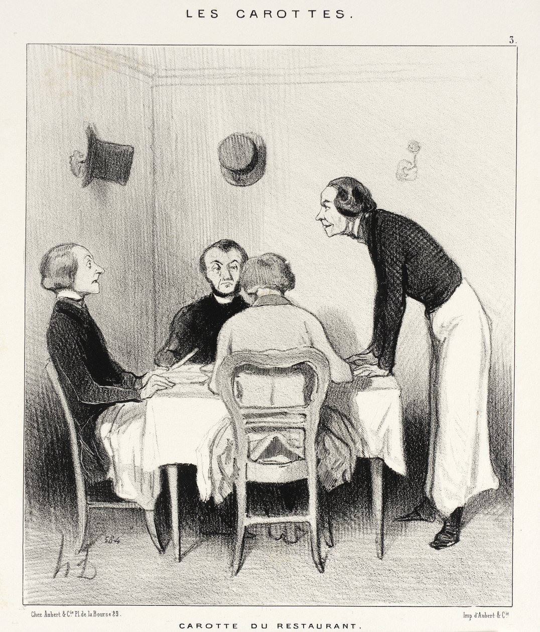 Ravintolan porkkana tekijältä Honoré Daumier