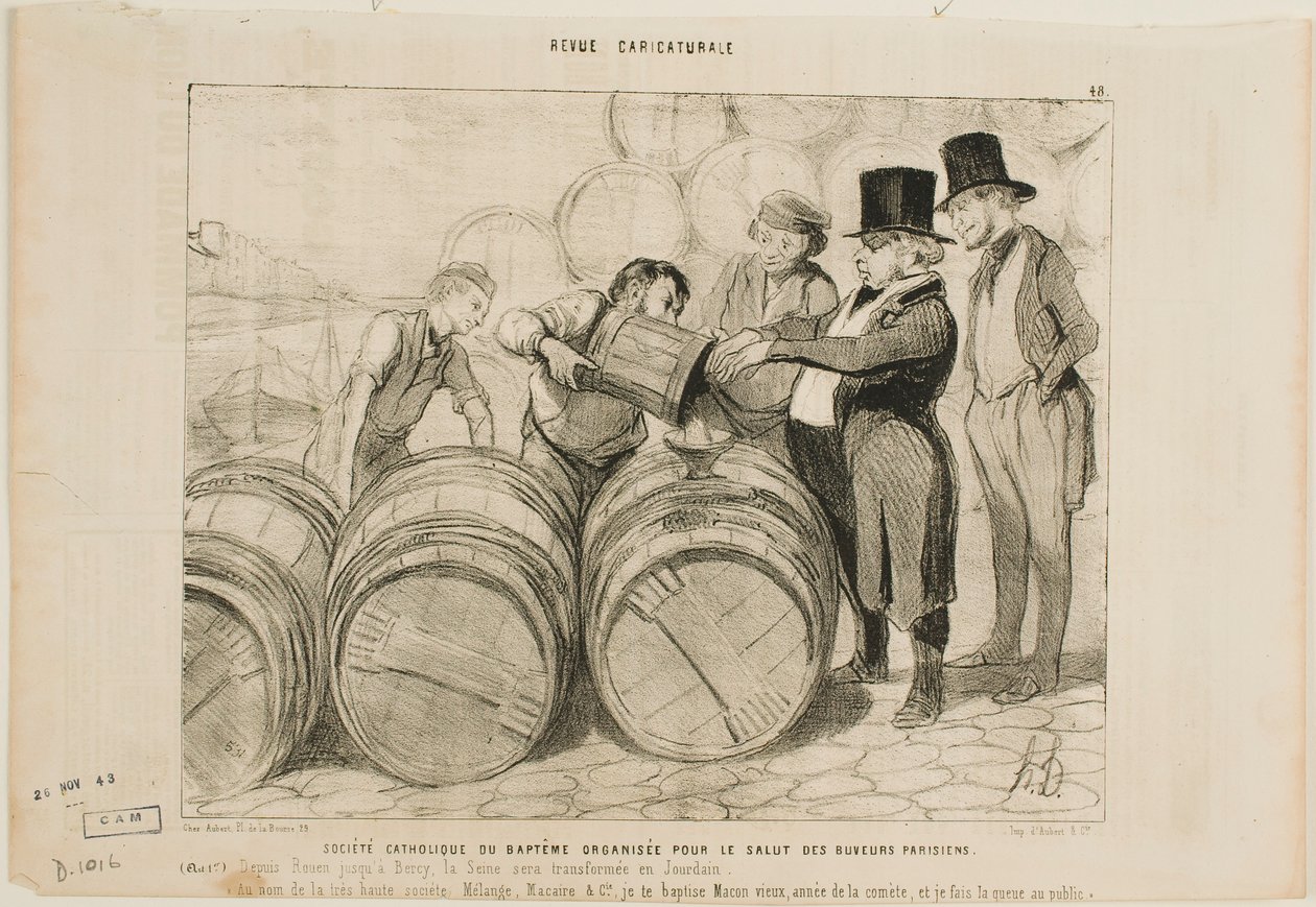 Katolinen kasteyhdistys kaikille Pariisin juopoille tekijältä Honoré Daumier