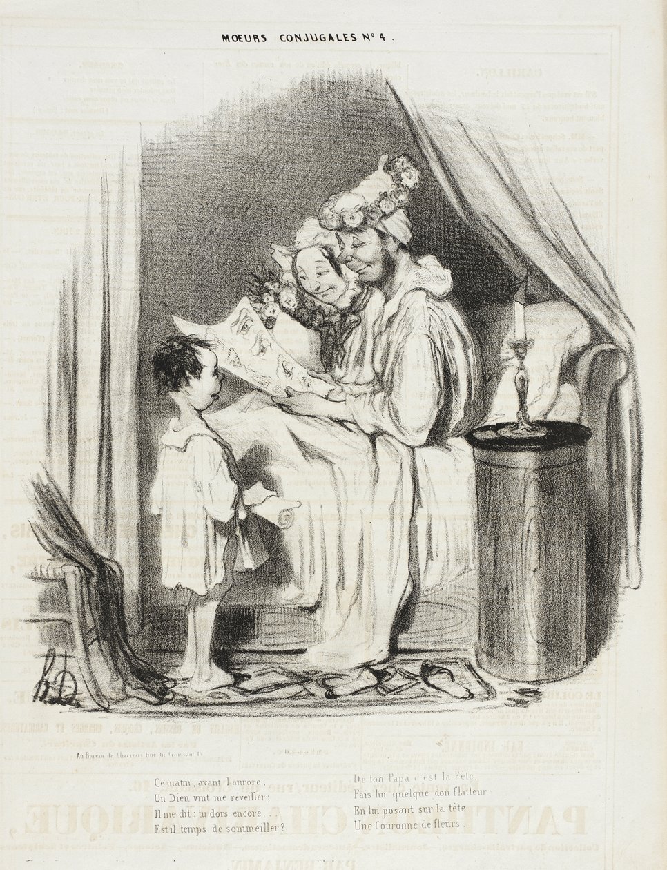 Tänä aamuna, ennen aamunkoittoa, eräs jumala tuli herättämään minut... tekijältä Honoré Daumier